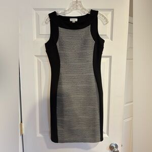 Calvin Klein Two-Tone Black and Gray Shift Dress